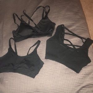 Set of Sports Bras - Crossed/Designed Backs